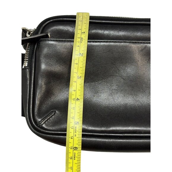 Coach Waist Belt Bag Leather Fanny Pack Black-approx. 9” x 5.5” x 1.5” - Picture 11 of 14